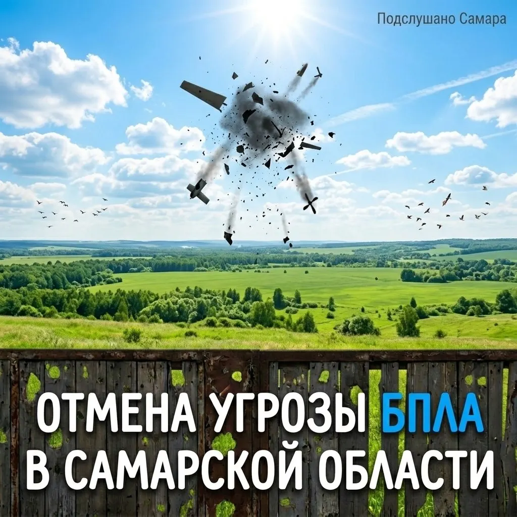 Губернатор Вячеслав Федорищев сообщил, что угроза подлёта беспилотного летательного аппарата к территории Самарской области отпала.