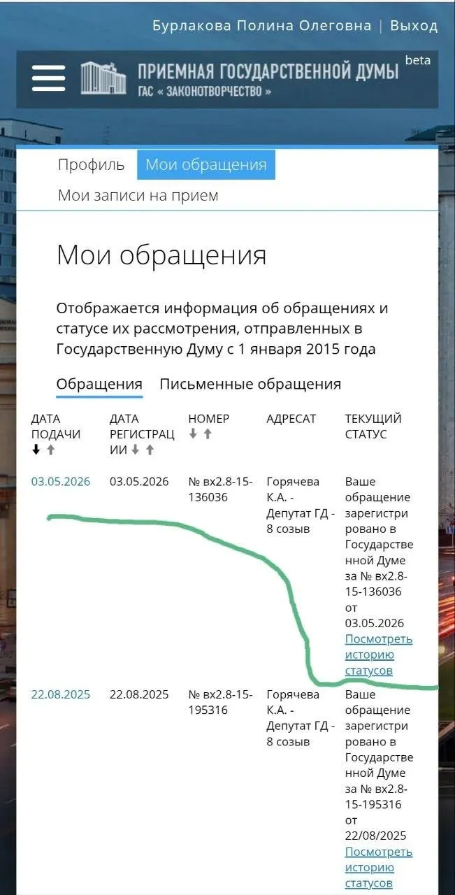 Юристка и волонтерка обратилась к депутатке с требованием ускорить внесение законопроектов об охранных ордерах и других мерах защиты пострадавших после того, как экспертная группа одобрила инициативы, но парламентская реализация не началась.