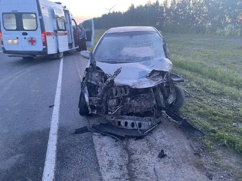 ДТП&nbsp;на&nbsp;трассе Р‑229&nbsp;в&nbsp;Самарской области: Hyundai столкнулся с&nbsp;грузовиком, есть пострадавший