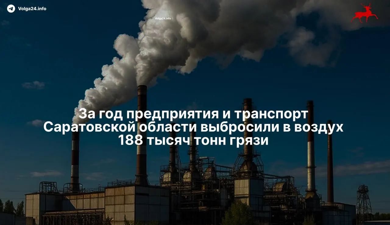 Саратовская область&nbsp;— 36‑е&nbsp;место по&nbsp;выбросам, но&nbsp;в&nbsp;топ‑5&nbsp;по&nbsp;снижению загрязнений