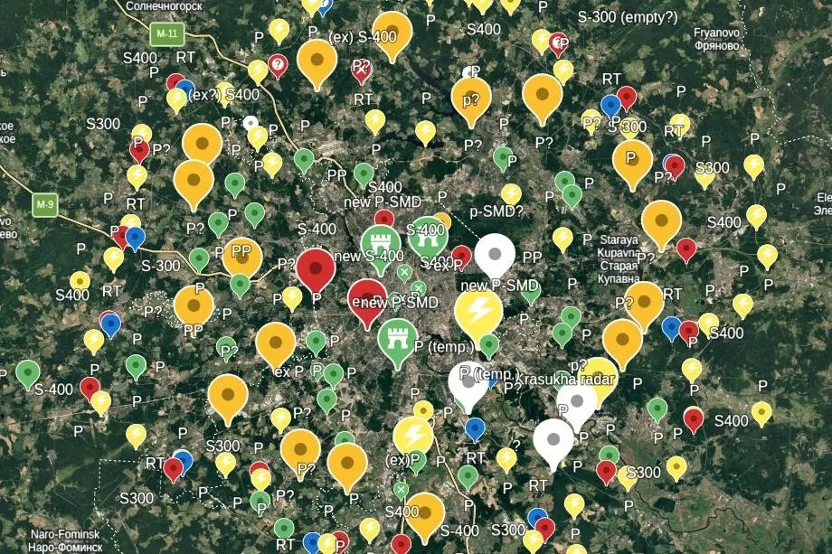 OSINT‑исследование зафиксировало массовое увеличение числа позиций для комплексов «Панцирь» и нескольких площадок для С‑400 в зоне вокруг столицы и в ряде других регионов России.