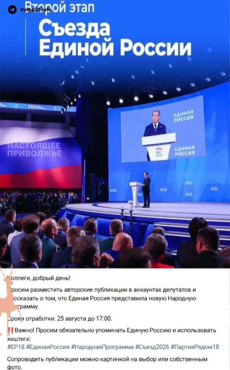 Депутат Госсовета Удмуртии опубликовала черновой текст технического задания от партии в соцсетях, затем удалив публикацию.