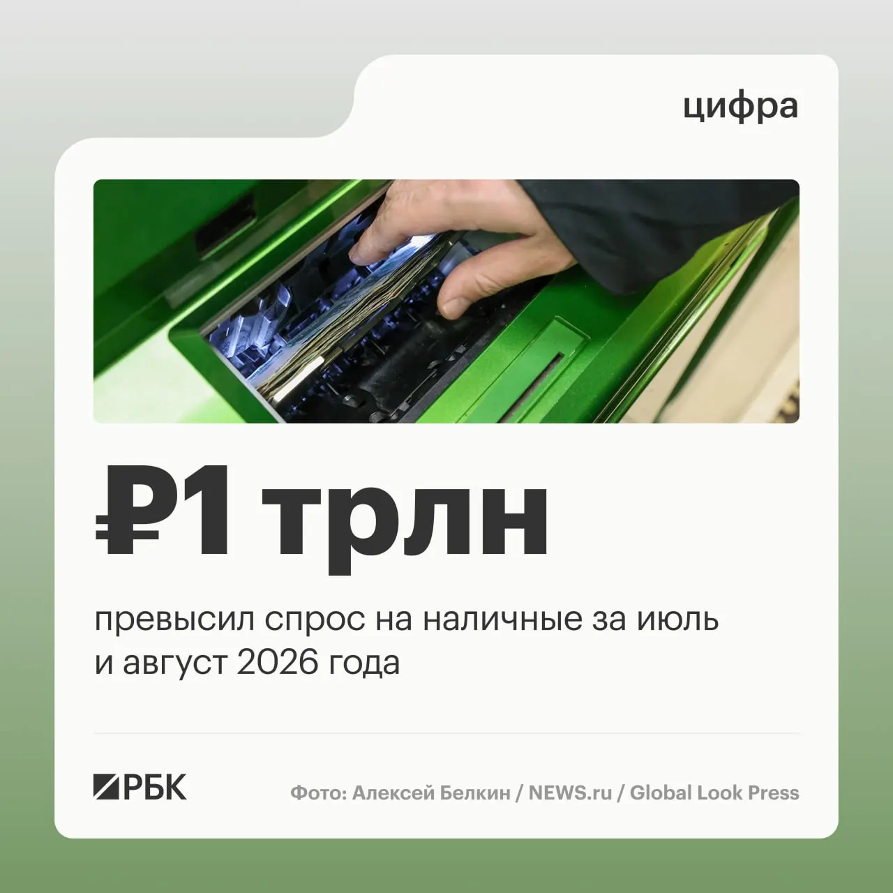 С начала года совокупный объем наличных увеличился примерно на 2,5 трлн рублей; пик спроса зафиксирован в апреле на уровне 678,7 млрд.