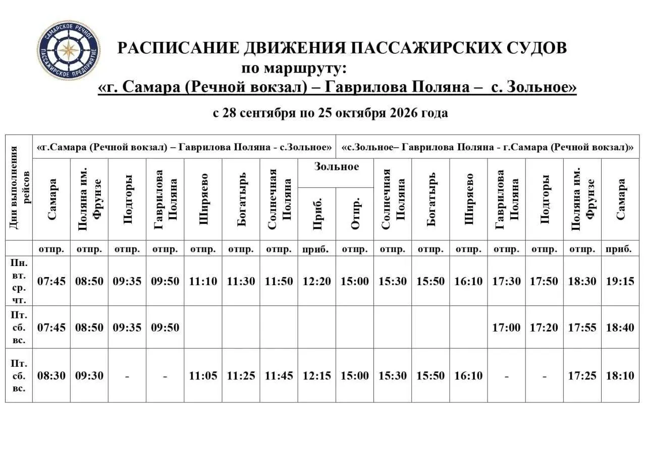 Согласно обновлённому графику, маршруты будут курсировать до Винновки, Гавриловой Поляны и Зольного.