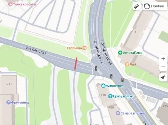 С 19 октября по 5 ноября закроют проезд по 5-й просеке возле дома № 10 на улице Солнечная. Это единственный путь между 5-й просекой и Ново-Садовой. Причина: строительство канала и замена 60 метров теплотрассы. Горячая вода и отопление отключаться не будут.